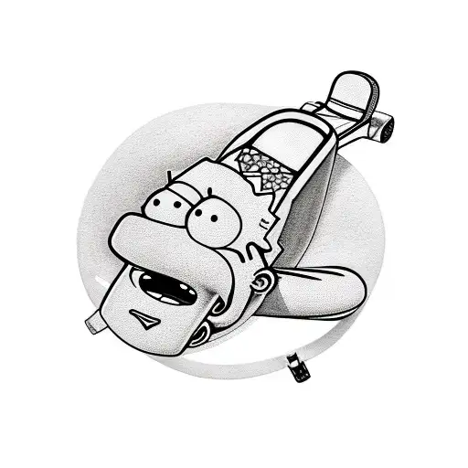 Bart Simpson on skateboard tattoo design idea