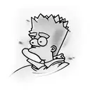 Bart Simpson on skateboard tattoo design idea