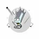 Bart Simpson on skateboard tattoo design idea