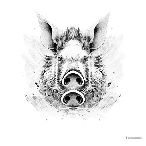 boars head crest tattoo design idea