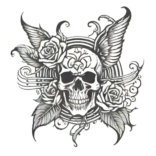 rest in peace music tattoo  tattoo design idea