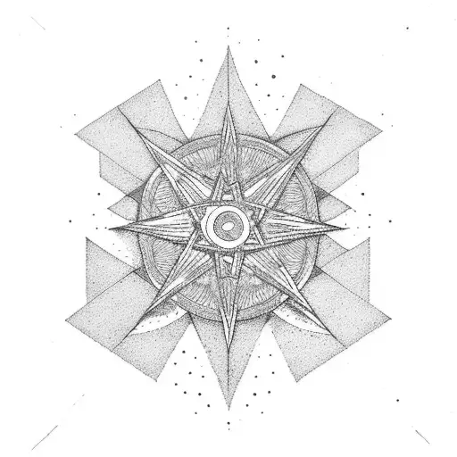 star tarot tattoo design idea