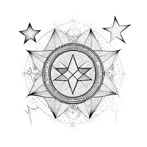 star tarot tattoo design idea