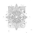 star tarot tattoo design idea
