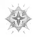 star tarot tattoo design idea
