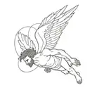 icarus falling  tattoo design idea