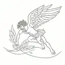 icarus falling  tattoo design idea