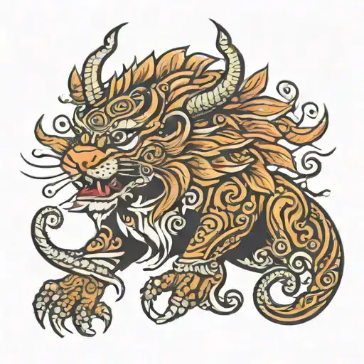 Tamil mythical creature tattoo design idea