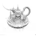 cyber sigilism  tattoo design idea
