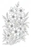 Wildflowers tattoo design idea