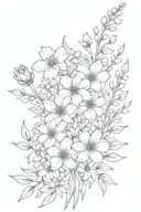 Wildflowers tattoo design idea