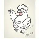 chicken nugget with bandana tattoo design idea