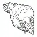 chicken nugget with bandana tattoo design idea