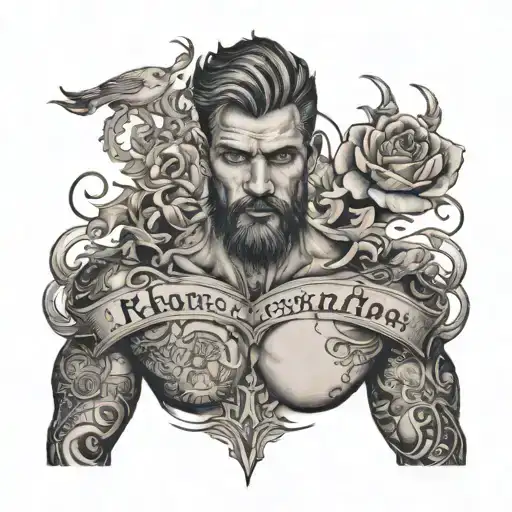 A tattoo saying about a man as Charming, Fascinating, Infatuation. tattoo design idea