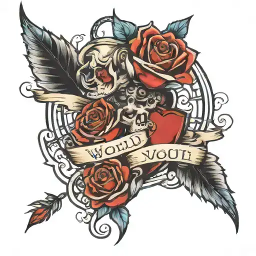 a world without you isnt meant for me tattoo design idea