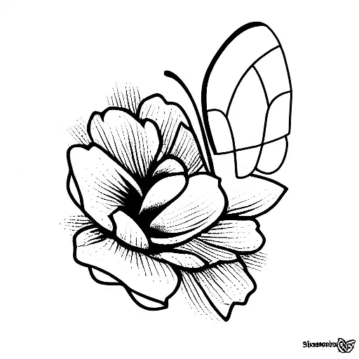 Flower and butterfly Taylor swift tattoo design idea