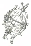 crossbow and arrow  tattoo design idea