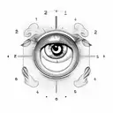 eye with clock as the eyeball tattoo design idea