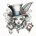 Alice In Wonderland tattoo design idea