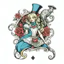 Alice In Wonderland tattoo design idea