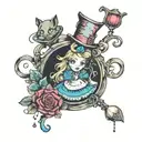 Alice In Wonderland tattoo design idea