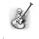 Dildo with guitar tattoo design idea