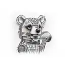 Ted accordion tattoo design idea