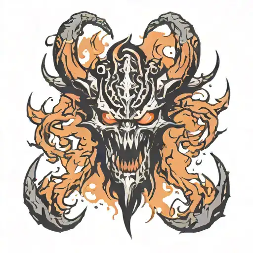 shadow fiend dota 2 tattoo design idea