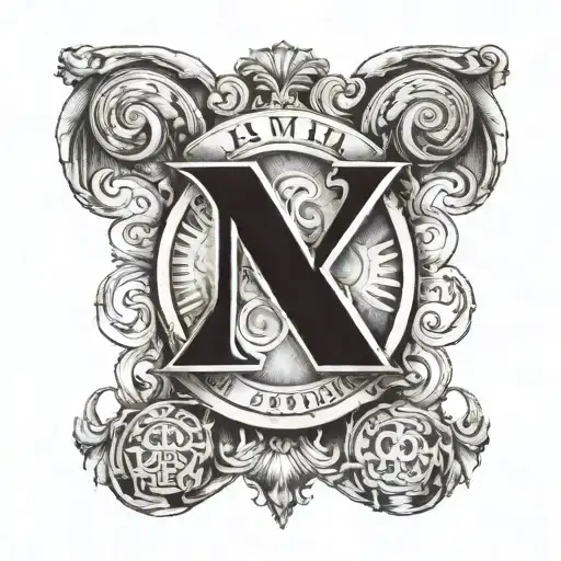 1977 roman numerals and backwarks K  with E tattoo design idea