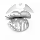 lips tattoo design idea