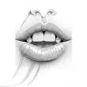 lips tattoo design idea