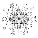  candle ,snowflake and should contain number 7570 tattoo design idea