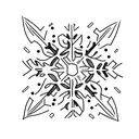  candle ,snowflake and should contain number 7570 tattoo design idea