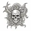 torment and pain tattoo design idea
