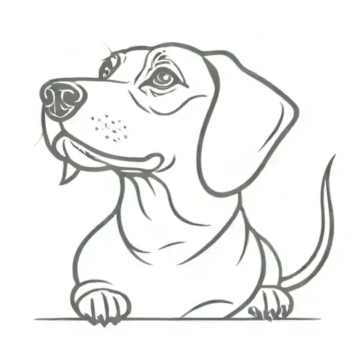 dachshund tattoo design idea