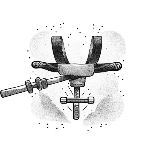 Weightlifting barbell tattoo design idea