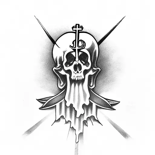 catholic saint's fighting evil tattoo design idea