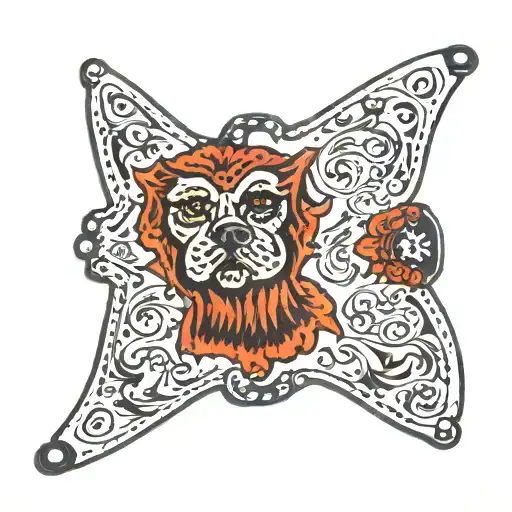 dog collar "rico" bone tattoo design idea