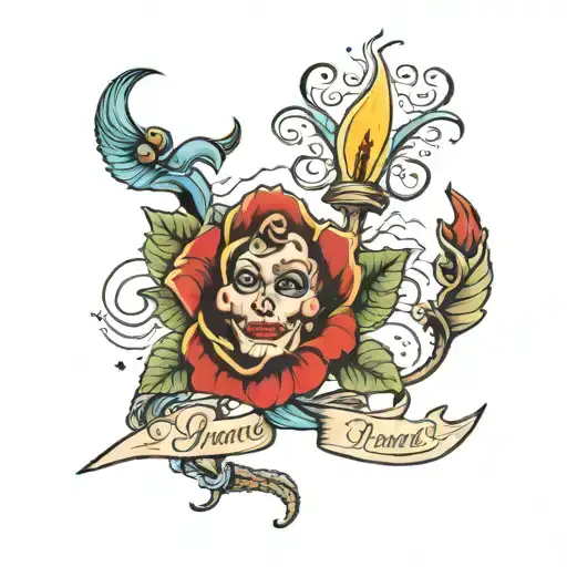 birthday card featuring tattoo design idea