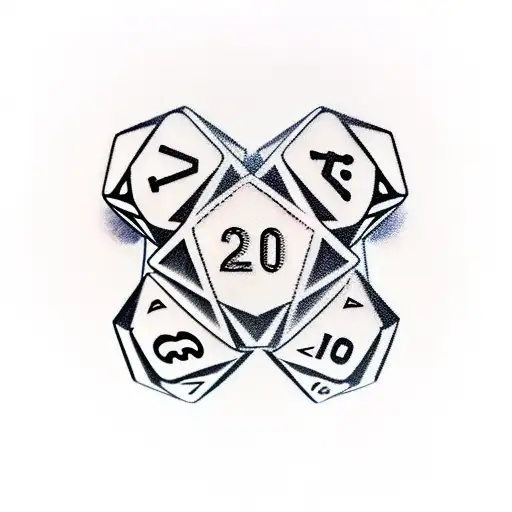 d20 tattoo design idea