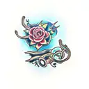 vine with spikes tattoo design idea