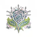 vine with spikes tattoo design idea