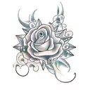 vine with spikes tattoo design idea