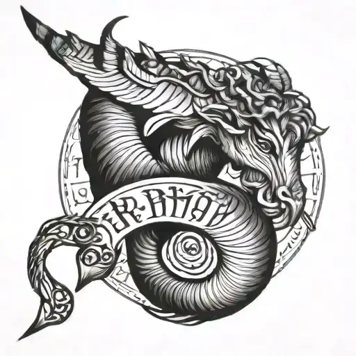 capricorn 1979 Roman numerals tattoo design idea