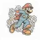 Super Mario Bros tattoo design idea