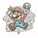 Super Mario Bros tattoo design idea