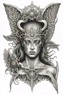 Nirvana In utero angel tattoo design idea
