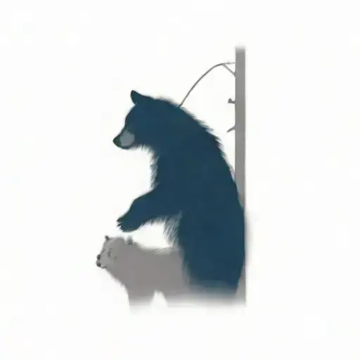 a bear and a wolf tattoo design idea