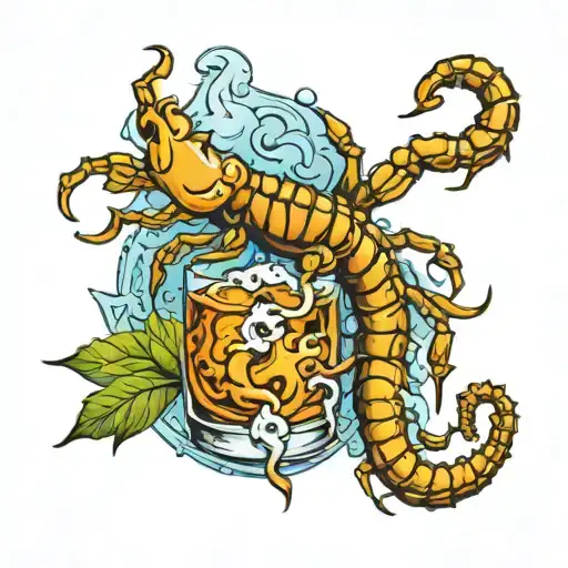 Scorpion Ice Whiskey 117 tattoo design idea
