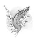 koi fish, dragon, wind, samouraï tattoo design idea